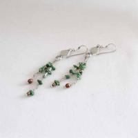 Tsavorite Garnet Bead Dangle Earrings by Barbara Shewnack