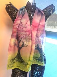 Spring Trees Scarf by Claudia Fluegge