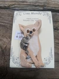 Chihuahua with Salsa Pin by Lisa Mondy