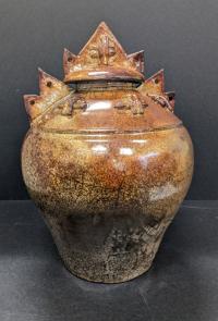 Raku Cathedral Pot by Jon Oakes