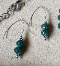 Faceted Emerald Earrings by Myra Gadson