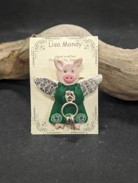 Pig with Wings Pin by Lisa Mondy