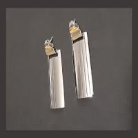 Rectangles with Ridges Earrings by Barbara Shewnack