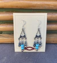 Earrings sleeping beauty turquoise by Myra Gadson
