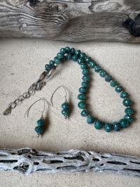 Faceted Emerald Necklace by Myra Gadson