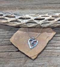 245 Heart Pendant with chain by Pam Springall