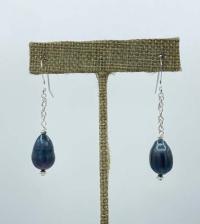 Black, Fresh Water pearls earrings by Suzanne Woodworth