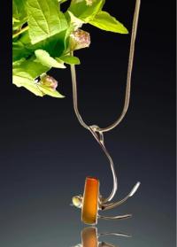 Kokopeli Oregon Opal Pendant by Doreen Garten