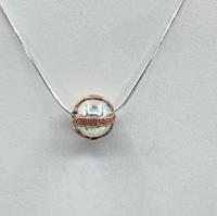 Eunity Necklace silver/copper bead by Suzanne Woodworth