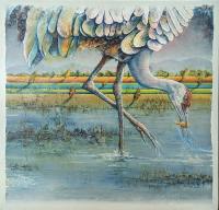 Comida Pescada - Sandhill Crane by Russel Ball