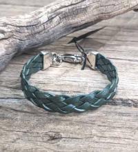 Green Braid Bracelet by Lu Heater