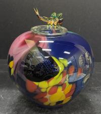 Lidded Pot with Dragonfly by Jon Oakes