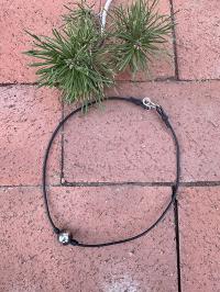 Navajo Pearl on Black Cord Necklace by Myra Gadson