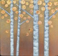 Aspens in Copper Sky I by Christine Garner