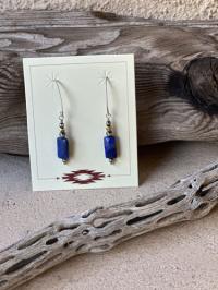 Faceted Lapis Earrings by Myra Gadson