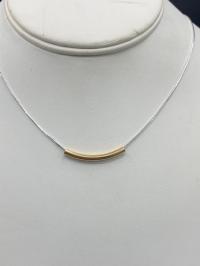 14K Gold Bar Eunity Necklace by Suzanne Woodworth