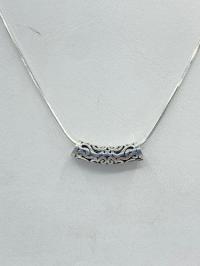 Eunity Necklace Filigree Sterling Silver Bar by Suzanne Woodworth