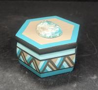 Box with Turquoise Stone by Lu Heater