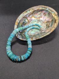 Stripey Turquoise Graduated Necklace by Pam Springall