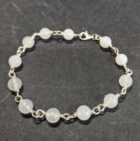 White Moonstone Bracelet by Navada Swan
