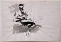 Untitled (seated Male) by Louis Ribak