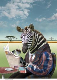 Zebra Morning by Russel Ball