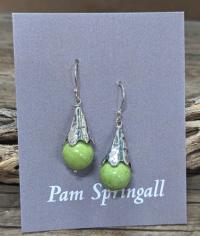 Dyed Magnacite Snowdrops Earrings by Pam Springall