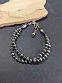 Double Strand Navajo Pearl Bracelet by Myra Gadson
