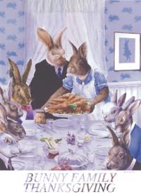 Bunny Family Thanksgiving by Russel Ball