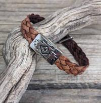 Brown Braid Bracelet by Lu Heater