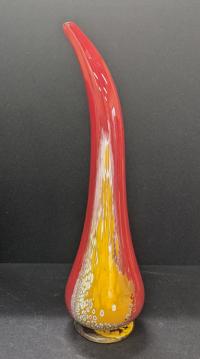 Very Tall Red/Orange Sculpture by Jon Oakes