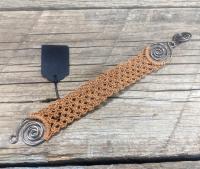 Leather Macrame Bracelet by Lu Heater
