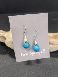 Nakozari Turquoise Snowdrops Earrings by Pam Springall